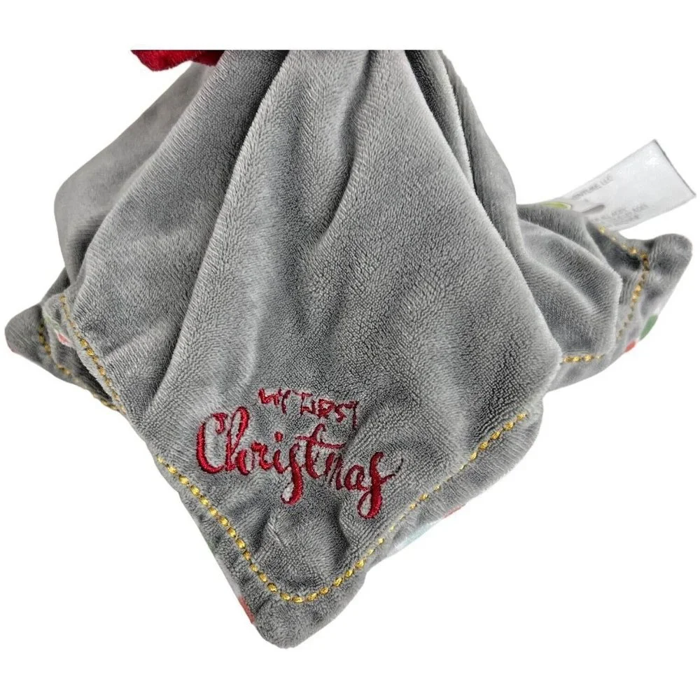 Animal Adventure Gray Bear Lovey My First Christmas Polka Dot Stuffed Animal Toy